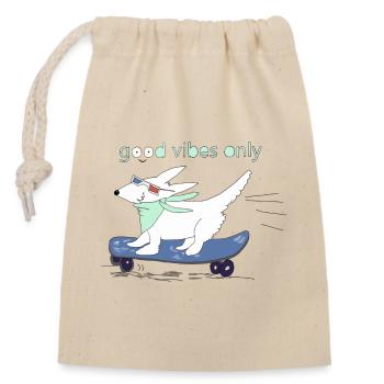 Good energy - Closable cotton gift bag (14x20cm) - nature - Front