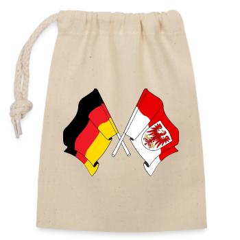 Drapeau de l’Allemagne, Brandebourg franchi - Sac cadeau en coton avec cordon (14 x 20 cm) - nature - Devant