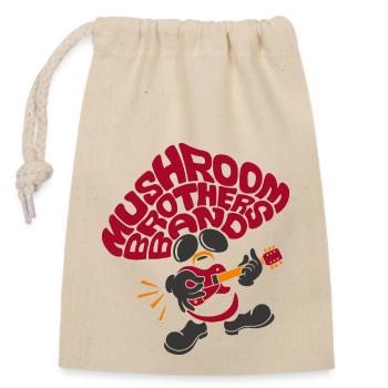 mushroom brothers band - Closable cotton gift bag (14x20cm) - nature - Front