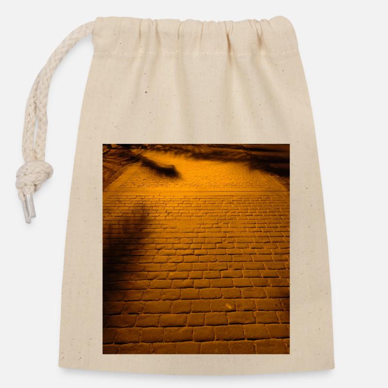 Pavés - Sac cadeau en coton avec cordon (14 x 20 cm) - nature