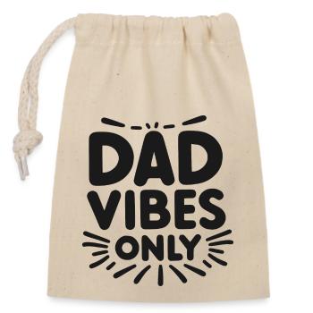 Nur Dad-Vibes - Verschließbarer Geschenkbeutel aus Baumwolle (14x20cm) - Natur - Vorne