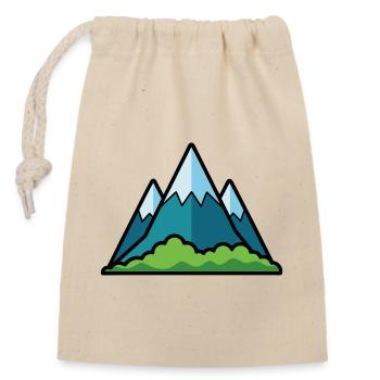 Mountains - Closable cotton gift bag (14x20cm) - nature - Front
