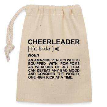 Cheerleader Meaning - Closable cotton gift bag (14x20cm) - nature - Front