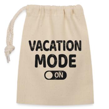 Vacation Travel - Closable cotton gift bag (14x20cm) - nature - Front