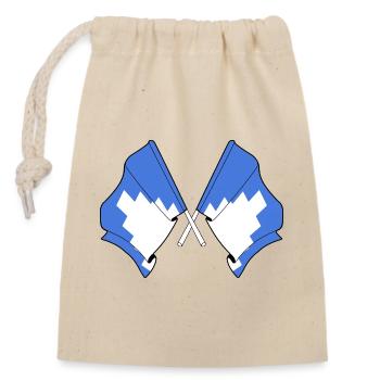Deux drapeaux croisés d’Akershus - Sac cadeau en coton avec cordon (14 x 20 cm) - nature - Devant