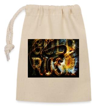 Gouden Gevaarlijk Logo met Vlammen - Closable cotton gift bag (14x20cm) - nature - Front