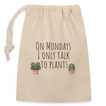 Illustration de plante duo de cactus mignon - Sac cadeau en coton avec cordon (14 x 20 cm) - nature - Devant