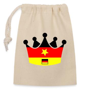 Germany Krone - Closable cotton gift bag (14x20cm) - nature - Front