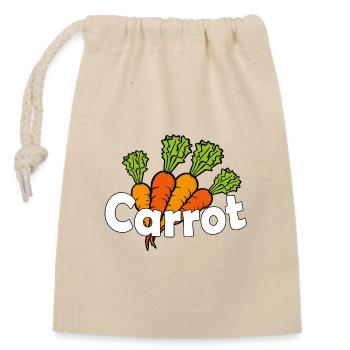 CAROTTE - Sac cadeau en coton avec cordon (14 x 20 cm) - nature - Devant