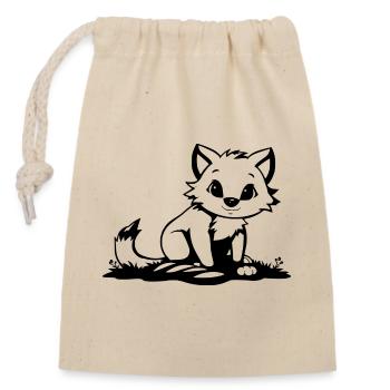 Renard - Sac cadeau en coton avec cordon (14 x 20 cm) - nature - Devant