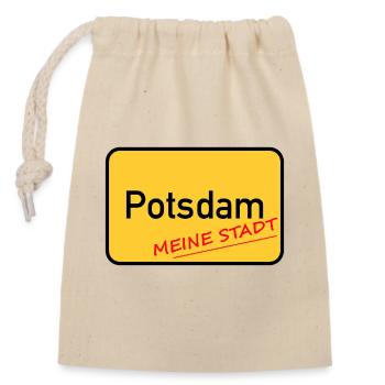 POTSDAM - MEINE STADT - Verschließbarer Geschenkbeutel aus Baumwolle (14x20cm) - Natur - Vorne