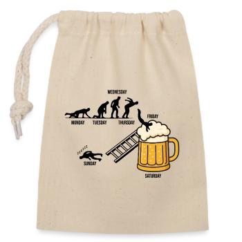 Lustiges Bier Design, perfekt für die JGA Crew - Verschließbarer Geschenkbeutel aus Baumwolle (14x20cm) - Natur - Vorne