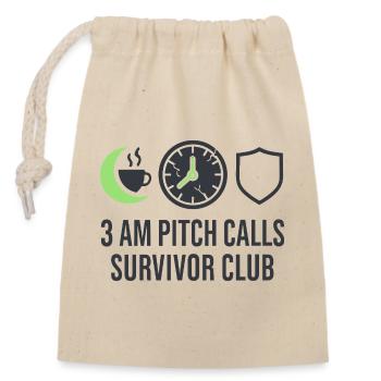Fondateur de startup Survivant à l’épuisement professionnel : se rétablit - Sac cadeau en coton avec cordon (14 x 20 cm) - nature - Devant
