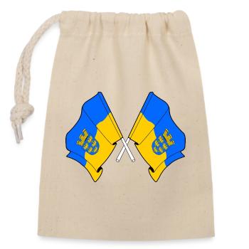 Drapeaux croisés de Basse-Autriche - Sac cadeau en coton avec cordon (14 x 20 cm) - nature - Devant