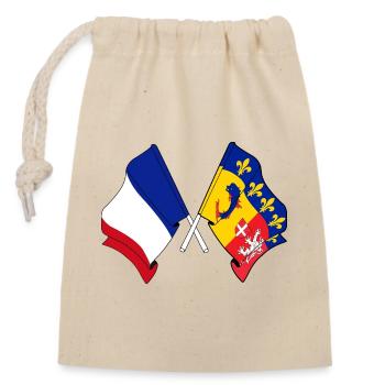 Fréquence cardiaque Rhône-Alpes FR - Sac cadeau en coton avec cordon (14 x 20 cm) - nature - Devant