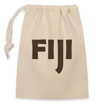 Fiji - Fiji - Islands - Pacific - South Seas - Closable cotton gift bag (14x20cm) - nature - Front
