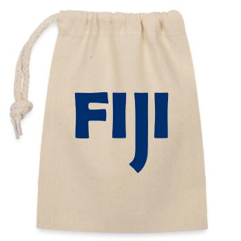 Fiji - Fiji - Islands - Pacific - South Seas - Closable cotton gift bag (14x20cm) - nature - Front