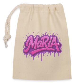 Graffiti Maria Name Gift Ideal Printable On - Closable cotton gift bag (14x20cm) - nature - Front