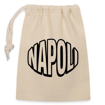 Typographie du Round de Naples - Sac cadeau en coton avec cordon (14 x 20 cm) - nature - Devant