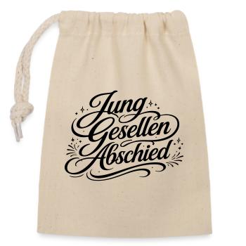 Junggesellen Abschied Jga Party - Verschließbarer Geschenkbeutel aus Baumwolle (14x20cm) - Natur - Vorne