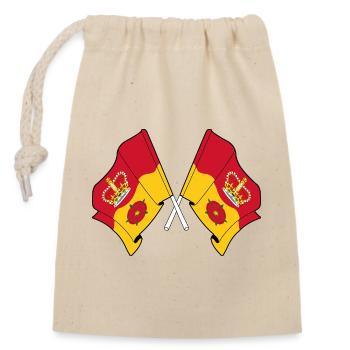 Hampshire Crossed Flags - Closable cotton gift bag (14x20cm) - nature - Front