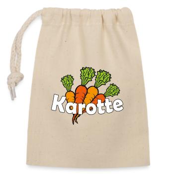 Carotte - Sac cadeau en coton avec cordon (14 x 20 cm) - nature - Devant