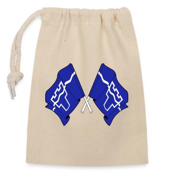 Deux drapeaux franchis – Tyne et Wear - Sac cadeau en coton avec cordon (14 x 20 cm) - nature - Devant