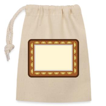 Picture frame - Closable cotton gift bag (14x20cm) - nature - Front