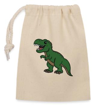 Dinosaur - Closable cotton gift bag (14x20cm) - nature - Front
