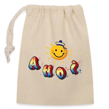 Ahoy Carnaval Sunshine - Sac cadeau en coton avec cordon (14 x 20 cm) - nature - Devant