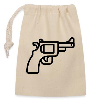 Revolver - Closable cotton gift bag (14x20cm) - nature - Front