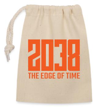 2038 - The Edge of Time - Verschließbarer Geschenkbeutel aus Baumwolle (14x20cm) - Natur - Vorne
