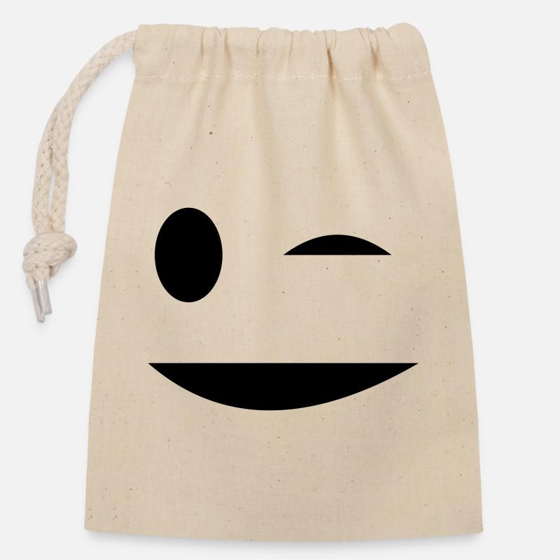 Petzauge - Sac cadeau en coton avec cordon (14 x 20 cm) - nature