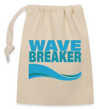BRISE-ONDES - Sac cadeau en coton avec cordon (14 x 20 cm) - nature - Devant