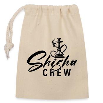 Shisha Crew - Verschließbarer Geschenkbeutel aus Baumwolle (14x20cm) - Natur - Vorne