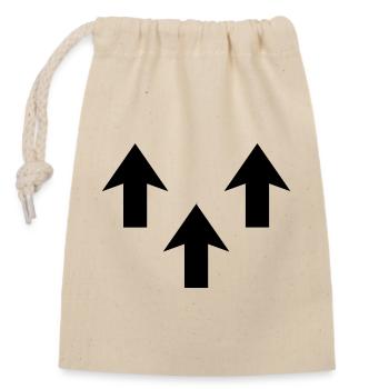 Flèches - Sac cadeau en coton avec cordon (14 x 20 cm) - nature - Devant