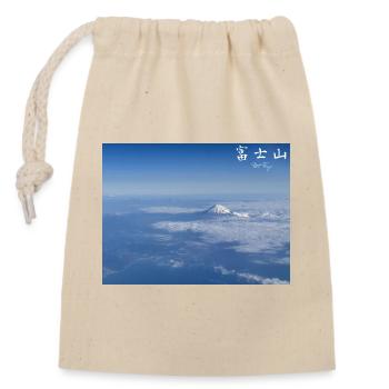 Mount Fuji - Closable cotton gift bag (14x20cm) - nature - Front