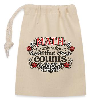 Math Counts: Ornate Quote Tee - Verschließbarer Geschenkbeutel aus Baumwolle (14x20cm) - Natur - Vorne