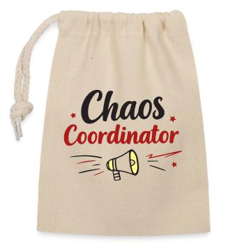 Chaos Coordinator – Muttertag Geschenk - Verschließbarer Geschenkbeutel aus Baumwolle (14x20cm) - Natur - Vorne