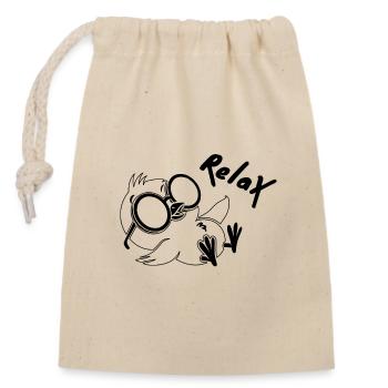 Chill Penguin Relax T-shirt graphique drôle et mignon - Sac cadeau en coton avec cordon (14 x 20 cm) - nature - Devant