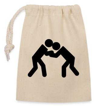 Lutter - Sac cadeau en coton avec cordon (14 x 20 cm) - nature - Devant