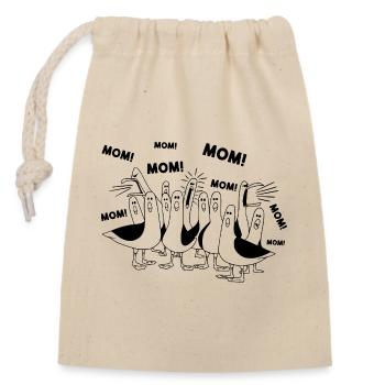 Funny Seagull Mom Mom Ocean Life Mother's Day Bird - Verschließbarer Geschenkbeutel aus Baumwolle (14x20cm) - Natur - Vorne
