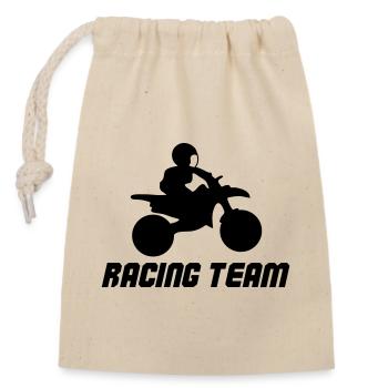 Équipe de course - Sac cadeau en coton avec cordon (14 x 20 cm) - nature - Devant