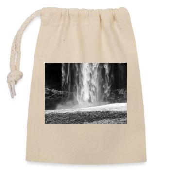 Monochrome Waterfall Mist - Closable cotton gift bag (14x20cm) - nature - Front