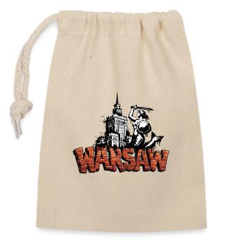 Warsaw Stencil Art - Closable cotton gift bag (14x20cm) - nature - Front