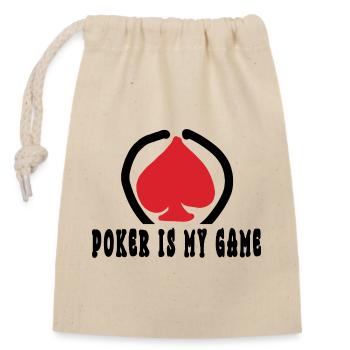 Ace of Spades Poker Spielkarten Kostüm - Verschließbarer Geschenkbeutel aus Baumwolle (14x20cm) - Natur - Vorne