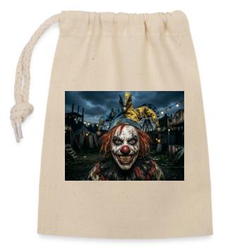 Fou de clown - Sac cadeau en coton avec cordon (14 x 20 cm) - nature - Devant