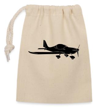 avion avion pilote avion ultaleicht - Sac cadeau en coton avec cordon (14 x 20 cm) - nature - Devant