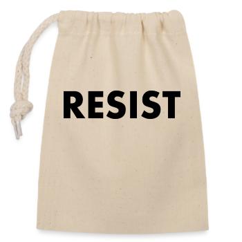 Resist - Sac cadeau en coton avec cordon (14 x 20 cm) - nature - Devant