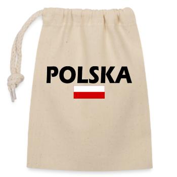 Polska - Closable cotton gift bag (14x20cm) - nature - Front